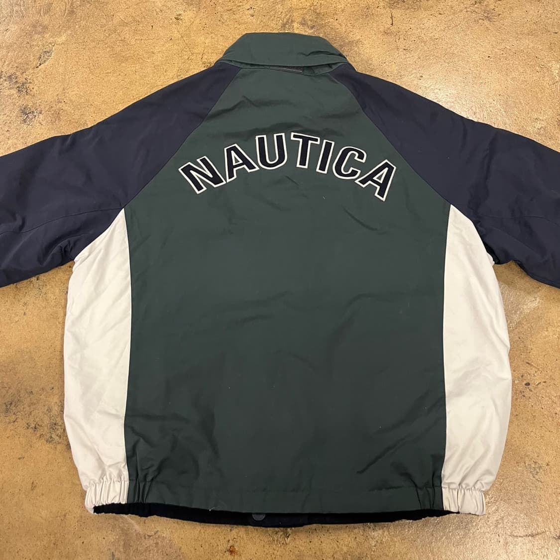 [정품] 노티카 네이비 그린 양면 바람막이 자켓 b14 상품이미지4