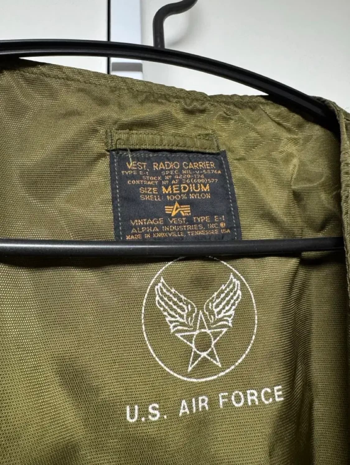 90s 알파인더스트리 미공군 E-1 라디오캐리어 밀리터리 베스트 상품이미지2