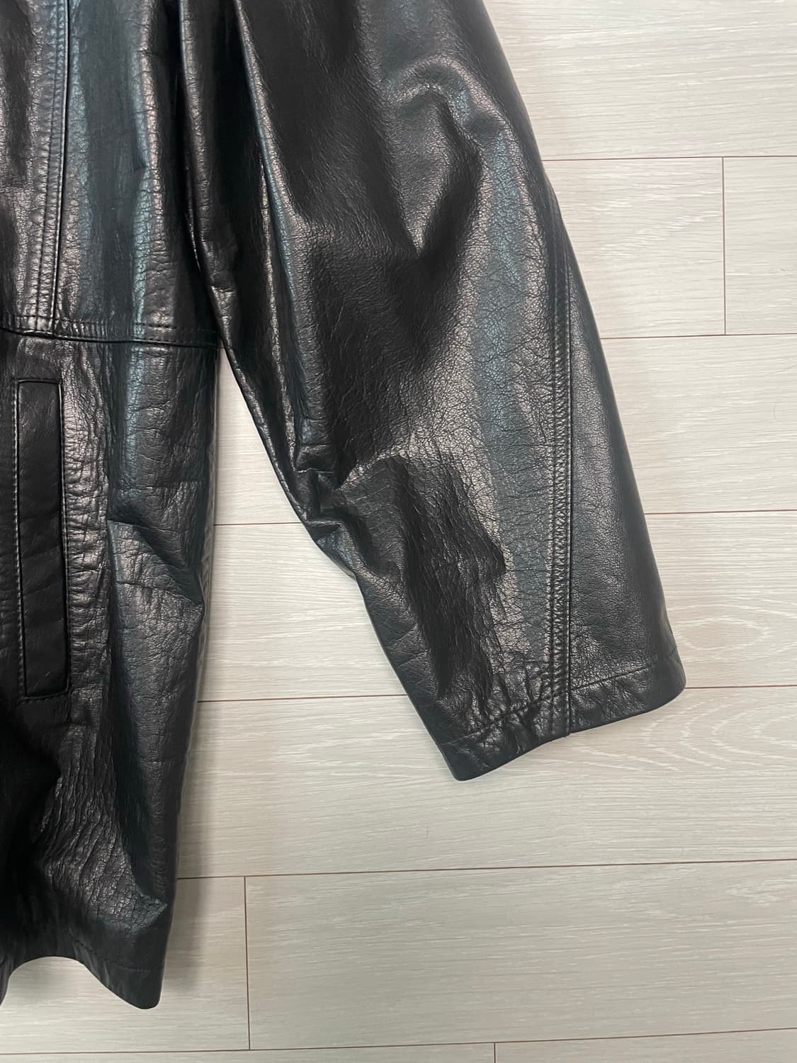 노매뉴얼 D.F LEATHER COAT - BLACK(카코트) 상품이미지3