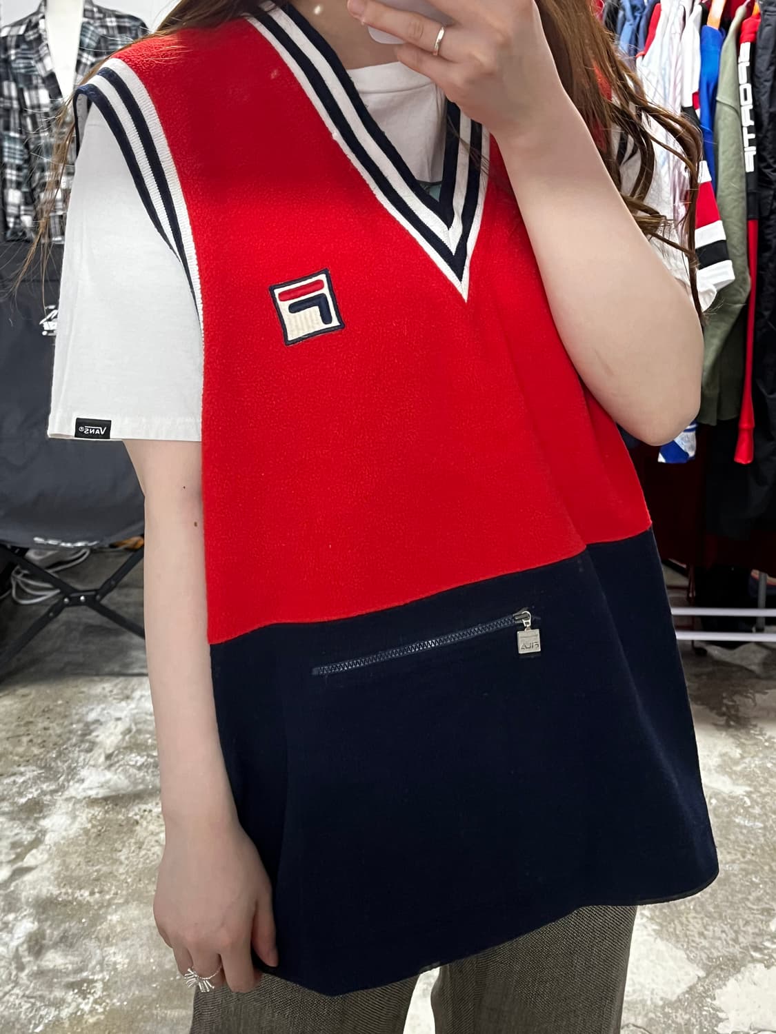 90s FILA 휠라 플리스 베스트 XL 상품이미지1