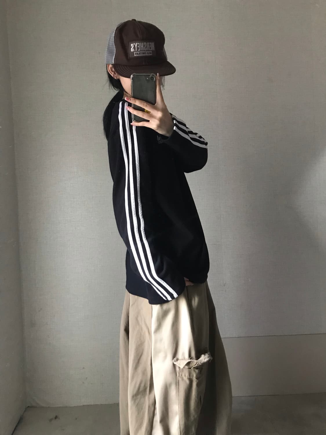 아디다스 블랙 후리스 롱슬리브 상품이미지4