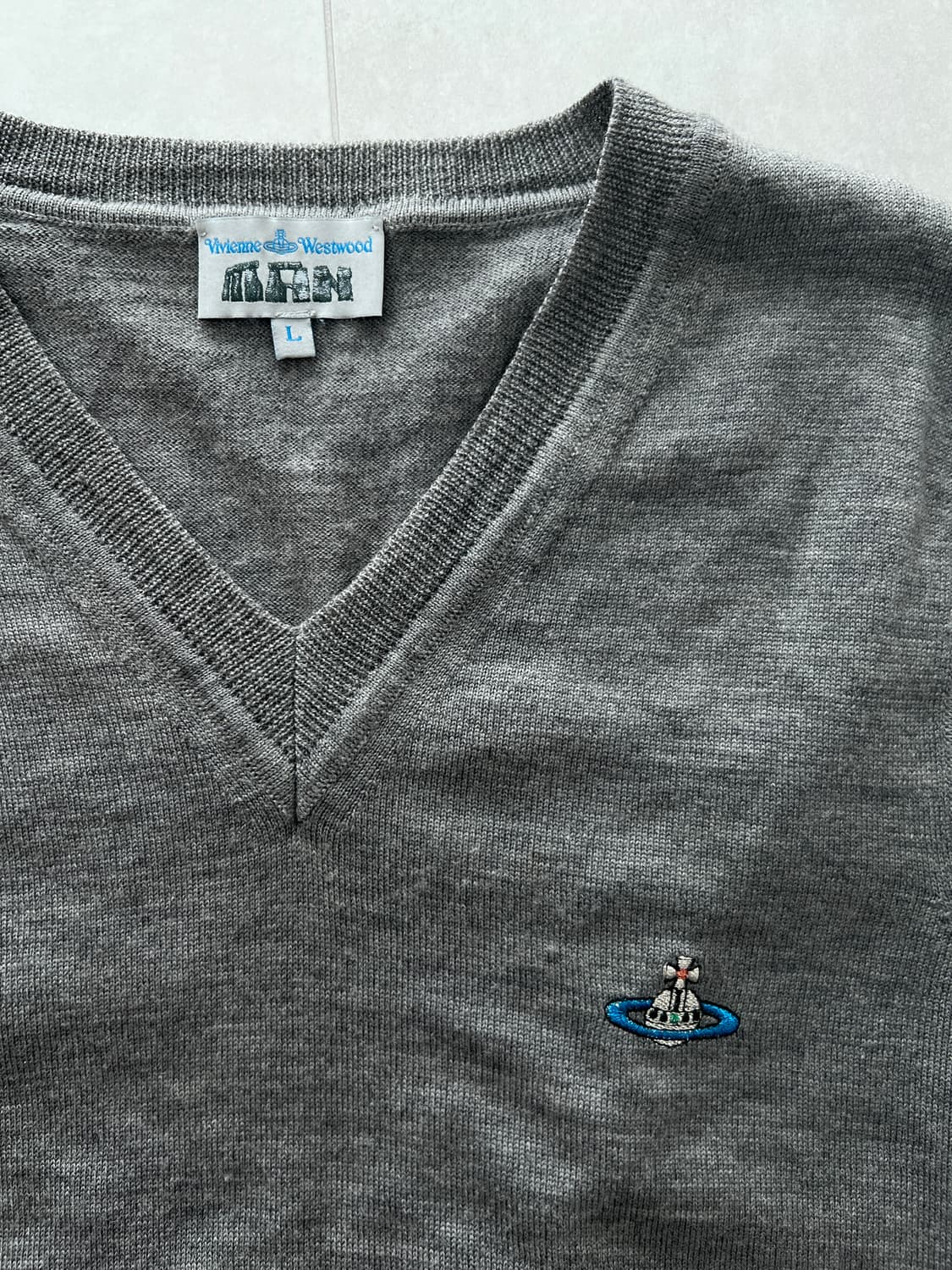 비비안웨스트우드 맨 브이넥 울니트 베스트 상품이미지3