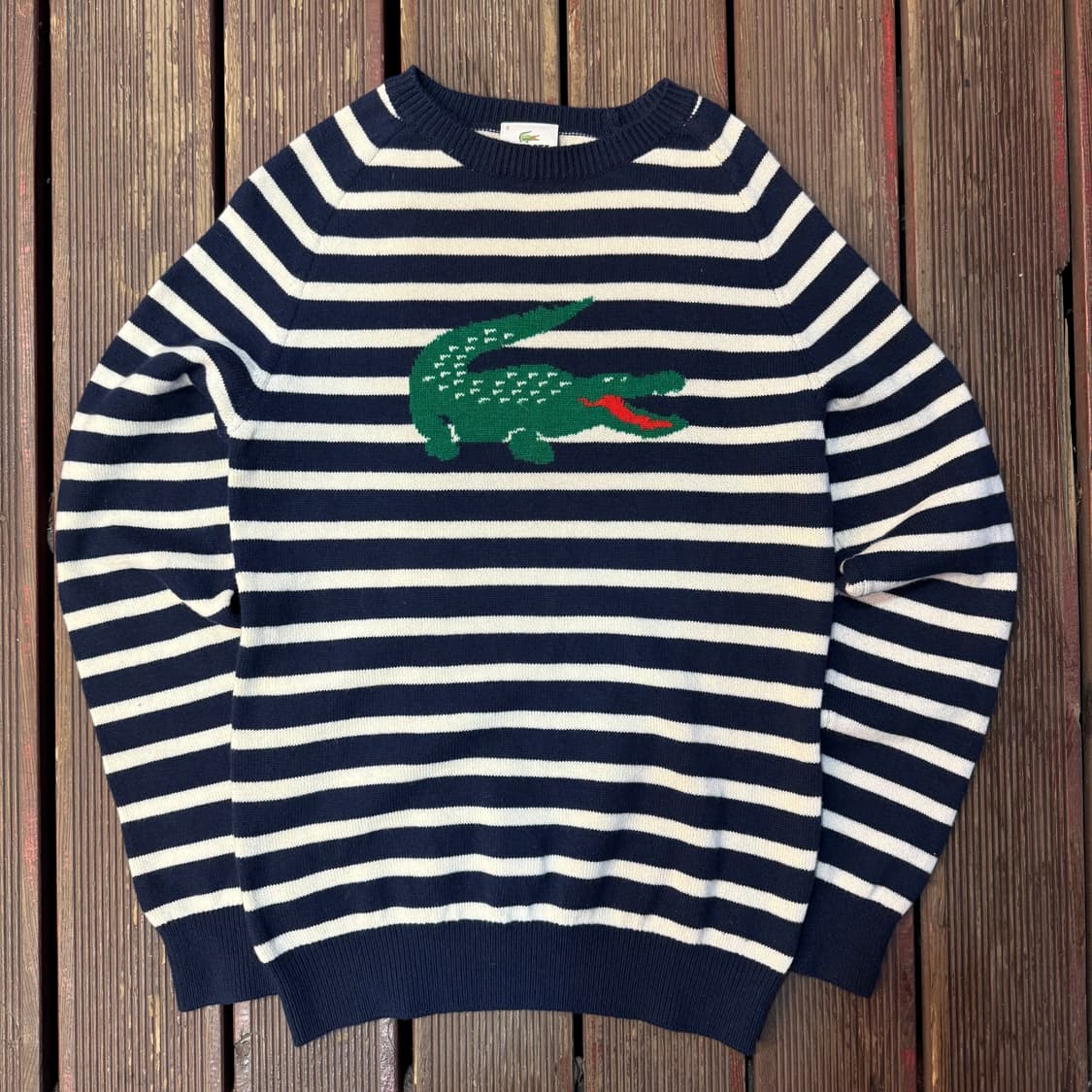 라코스테 빅로고 스트라이프 니트 상품이미지1
