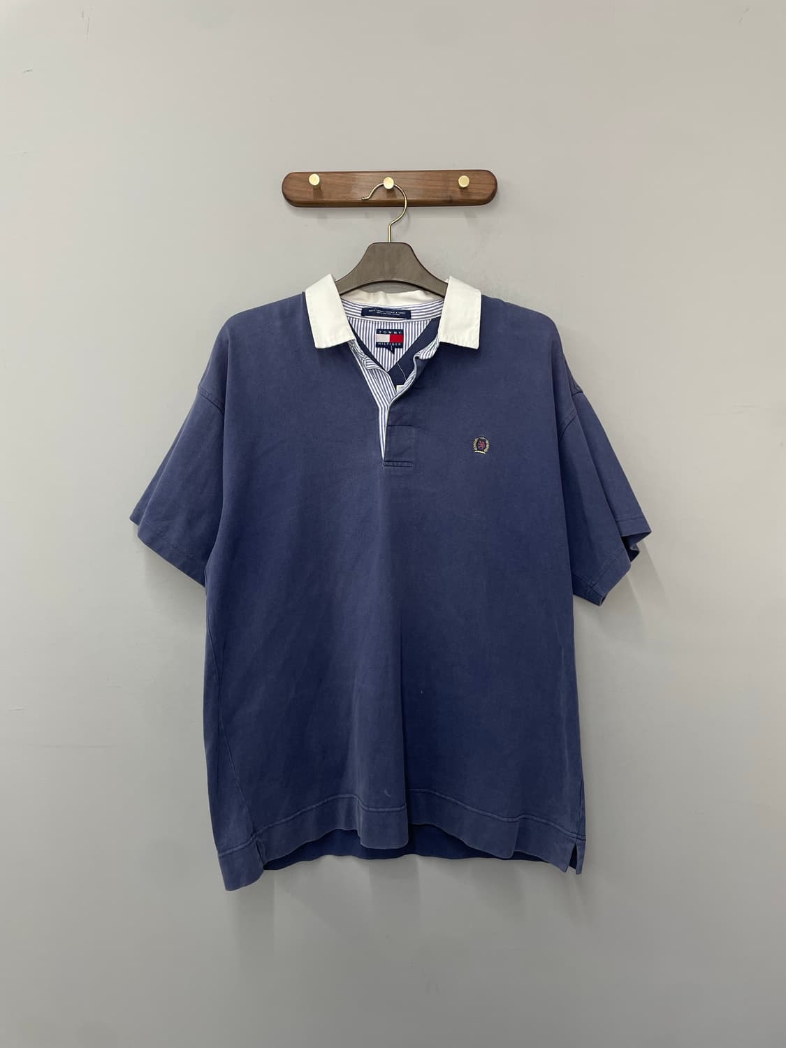 타미힐피커 올드스쿨 로고 네이비 카라 반팔 H2559 상품이미지2