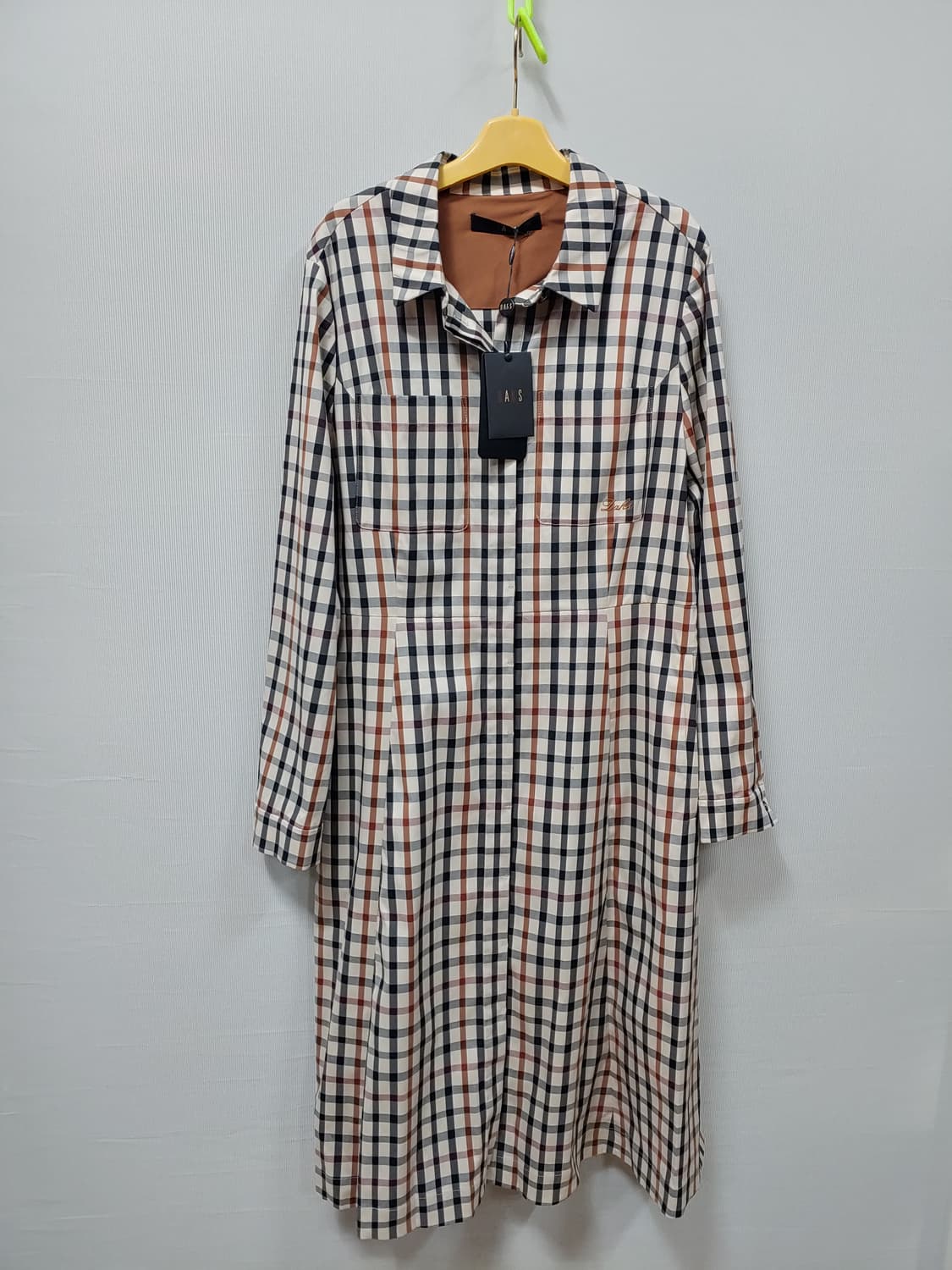 23s 새제품 닥스 체크 셔츠형 롱 원피스 여성 66 상품이미지1