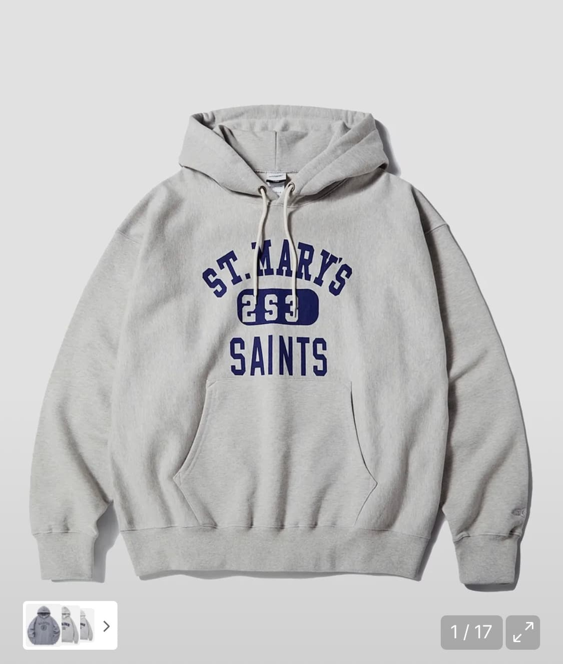 아웃스탠딩 vsc 후드티 s 멜란지 그레이 상품이미지3