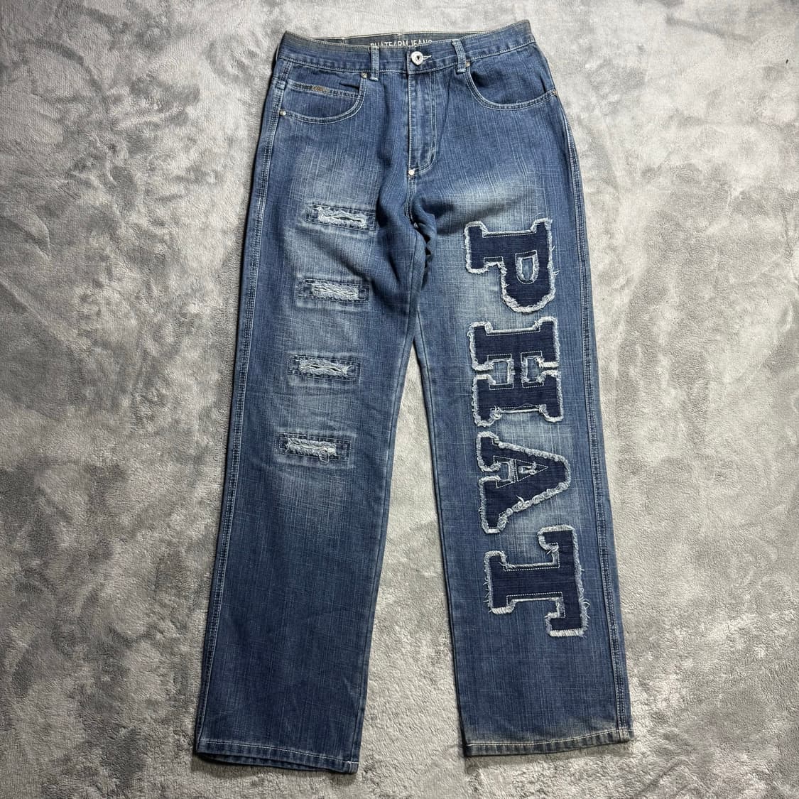 PhatFarm 올드스쿨 패치 와이드 데님 상품이미지1