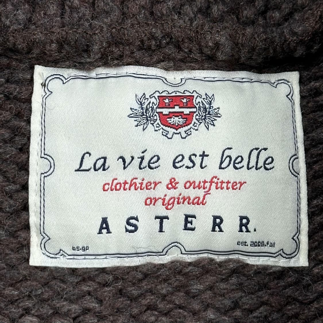 VTG 빈티지 브라운 코위찬 니트 집업 (Free 여성추천) 상품이미지5