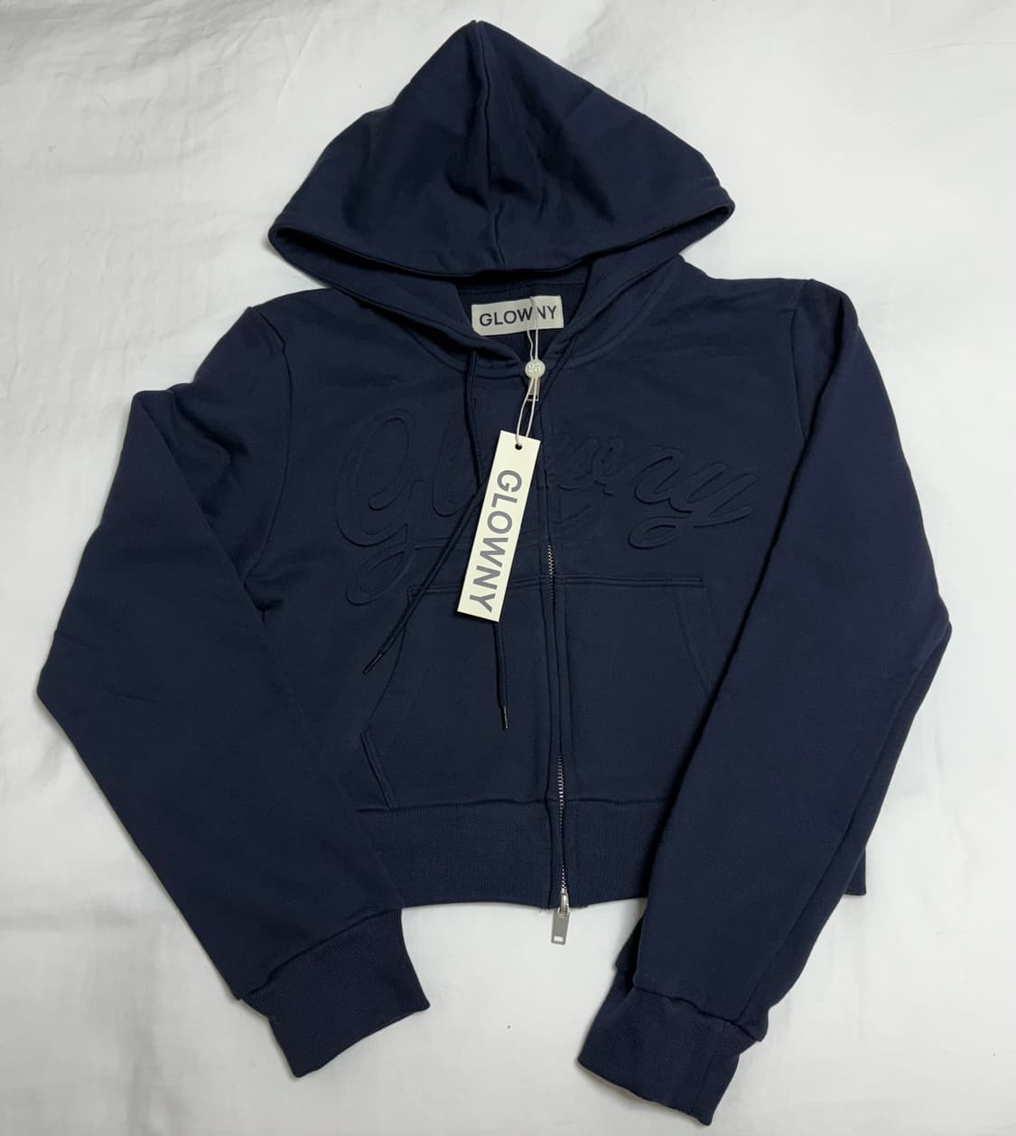 글로니 조던 크롭 집업 후디 - 네이비 상품이미지1