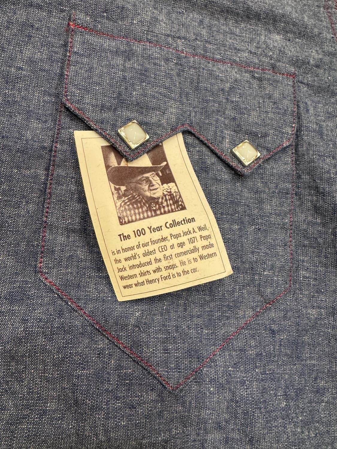 Rockmount 웨스턴 샴브레이셔츠 (M,새상품) 상품이미지4