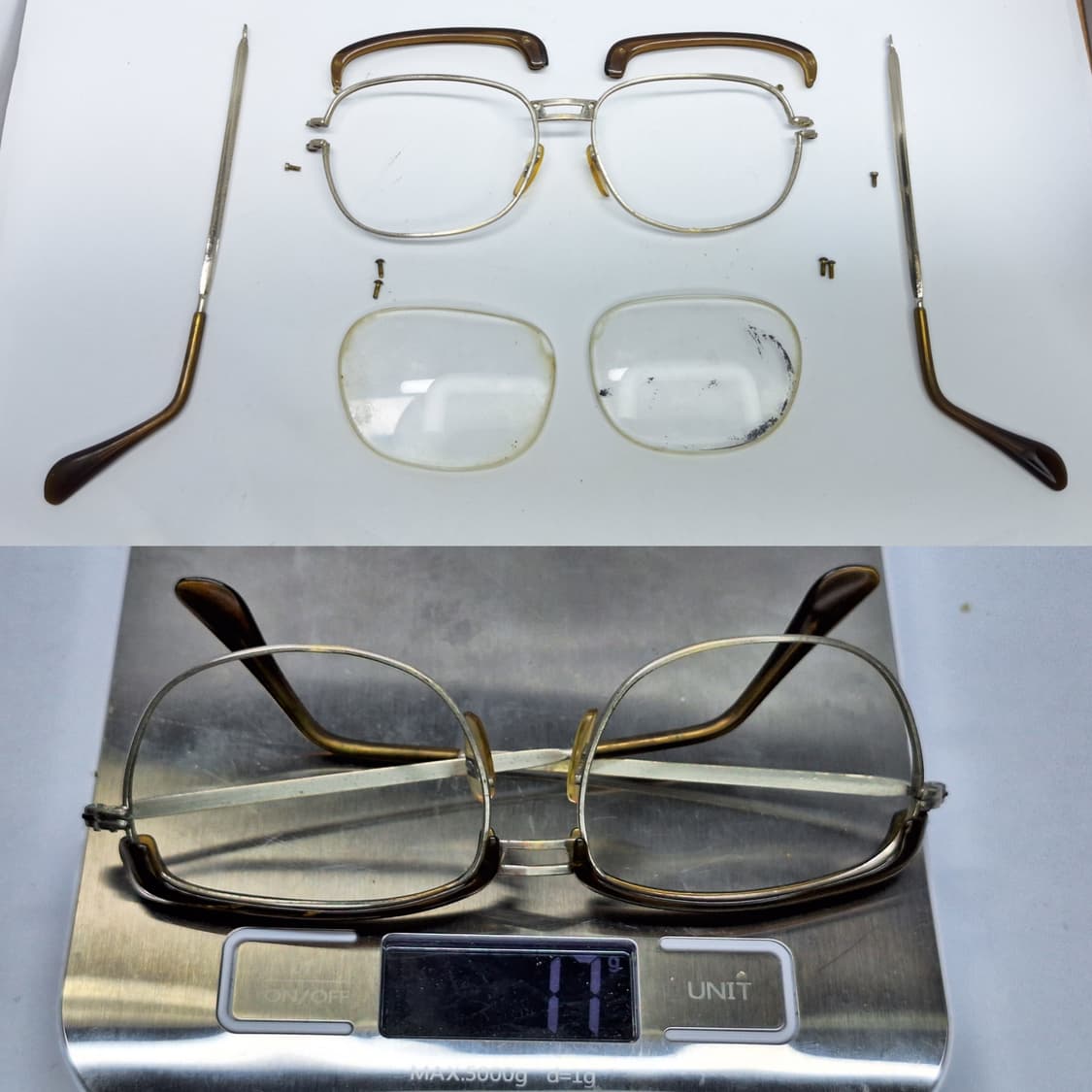 90s 일본 빈티지 브로우라인 슬림 하금테 안경테 55mm 클래식 앤틱  상품이미지3