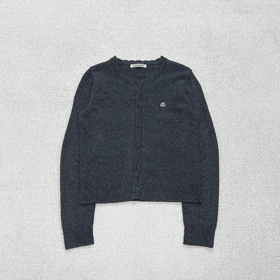 코이세이오 플라워 버튼 가디건 그레이 상품이미지2