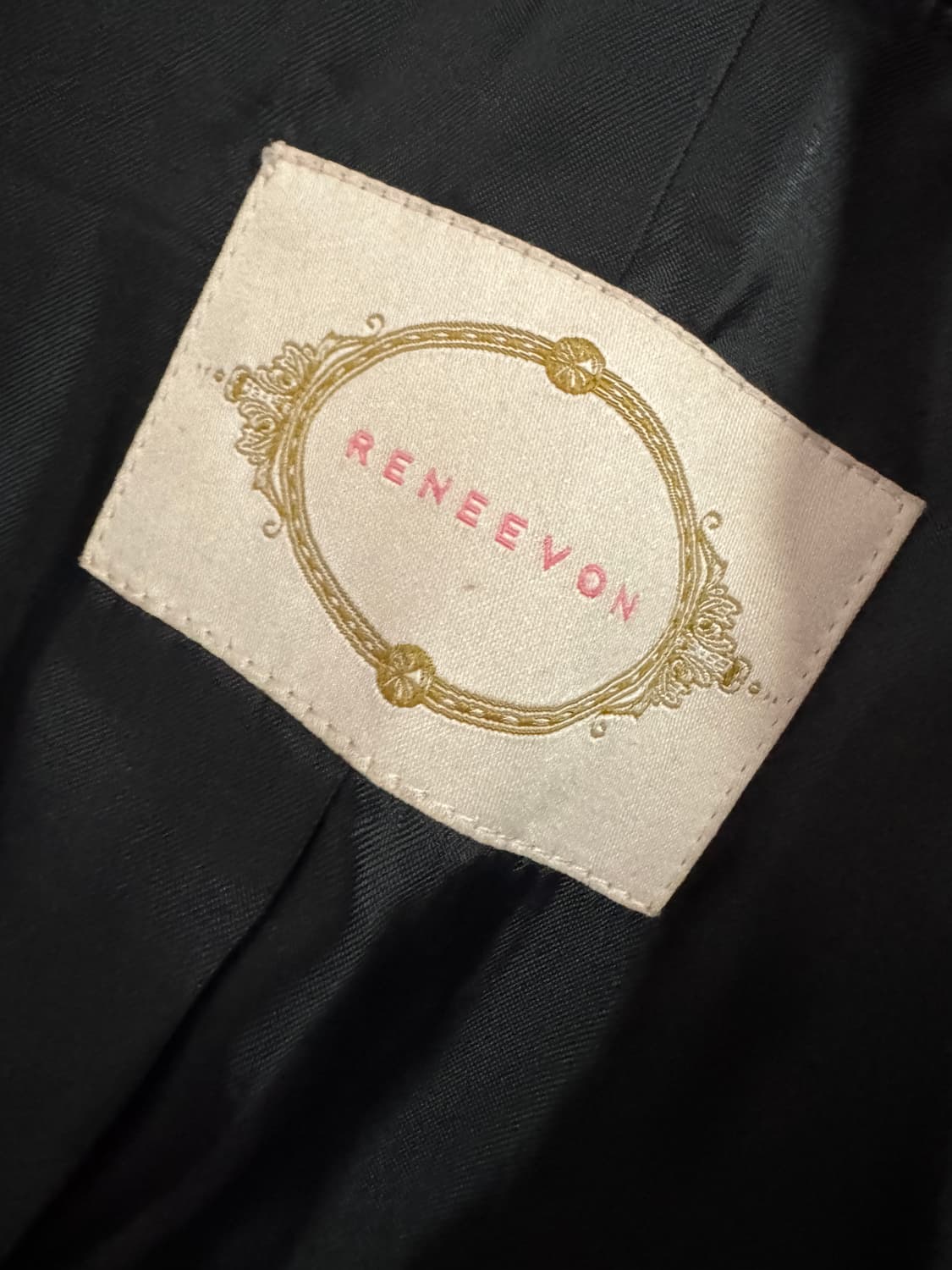 여성 레니본 Reneevon 울 롱 코트 자켓 아이디룩 블랙 S 상품이미지3