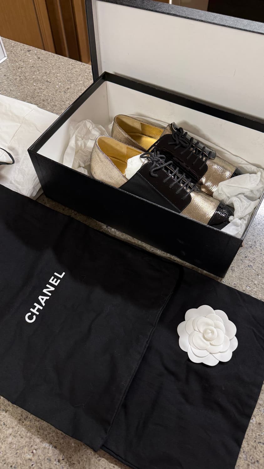 샤넬 CC 로퍼 (블랙/골드) 상품이미지7