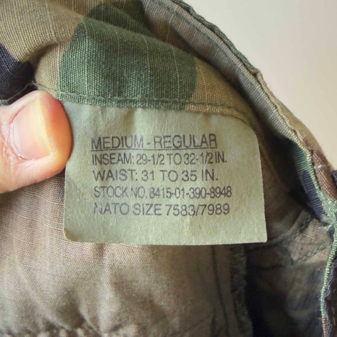 US Army BDU 카모 트라우저 팬츠 상품이미지4