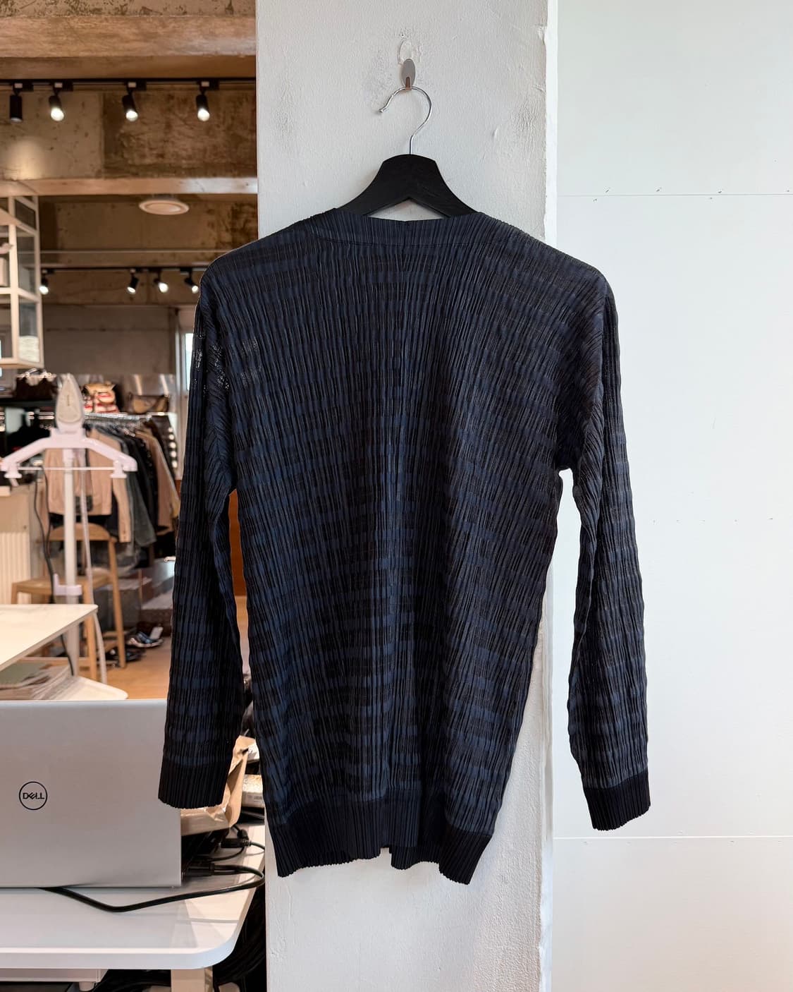 플리츠 플리즈 네이비 스트라이프 링컬 자켓  상품이미지7