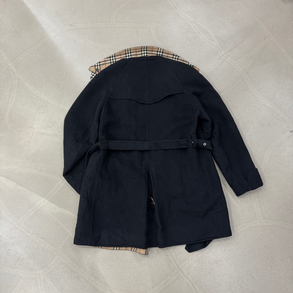 버버리 블랙 라벨 울 노바체크 코트 M 상품이미지5