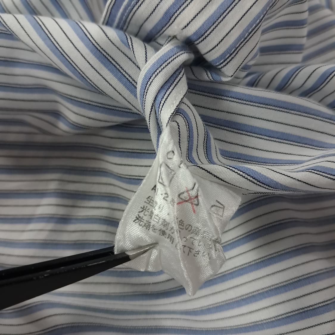CK303 S 폴로 90s 일본판 소프트블루 스트라이프 셔츠 남방 상품이미지6