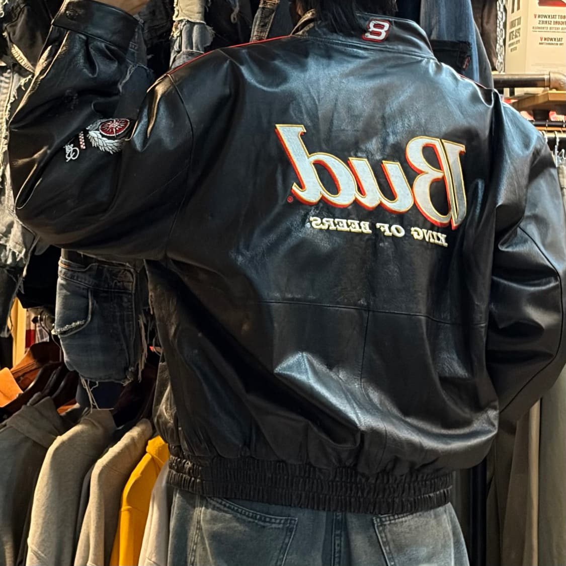 [No.9] JH Design 버드 와이저 레더 레이싱자켓 상품이미지9