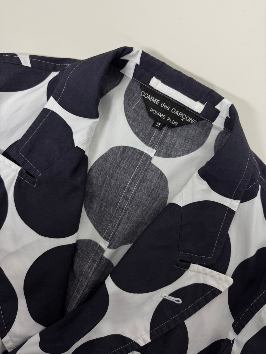 꼼데가르송 옴므플러스 01ss 투버튼 도트 자켓 M 상품이미지6