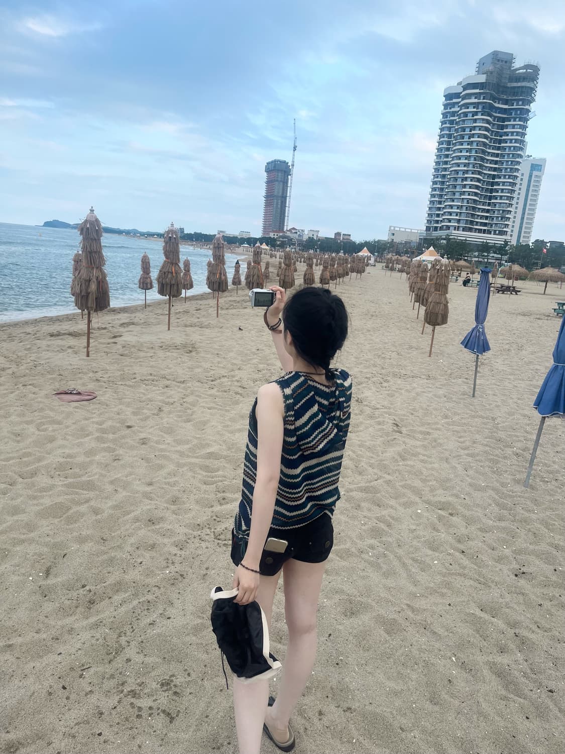 빈티지 스트링 후드 슬리브리스 상품이미지6