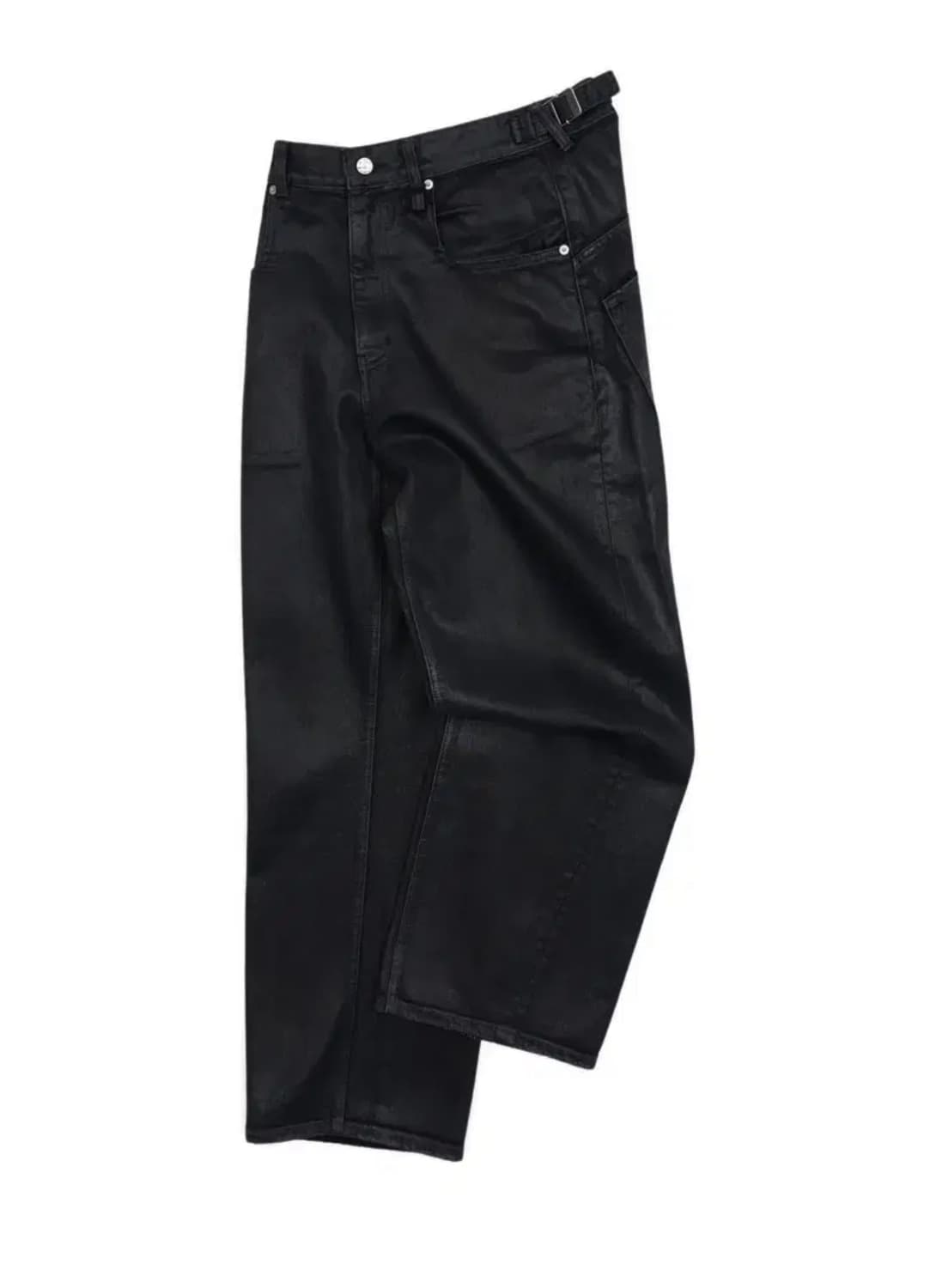 yiyae 이예 와이드 워시드 데님 팬츠 코팅블랙 S 상품이미지1