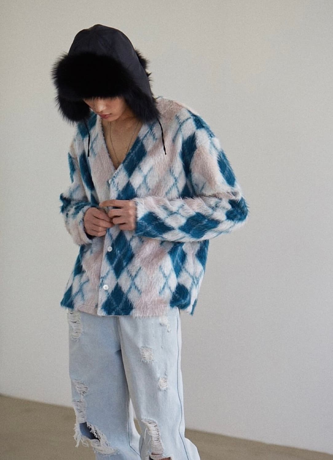 크러쉬어게인 모헤어 가디건 os 상품이미지1