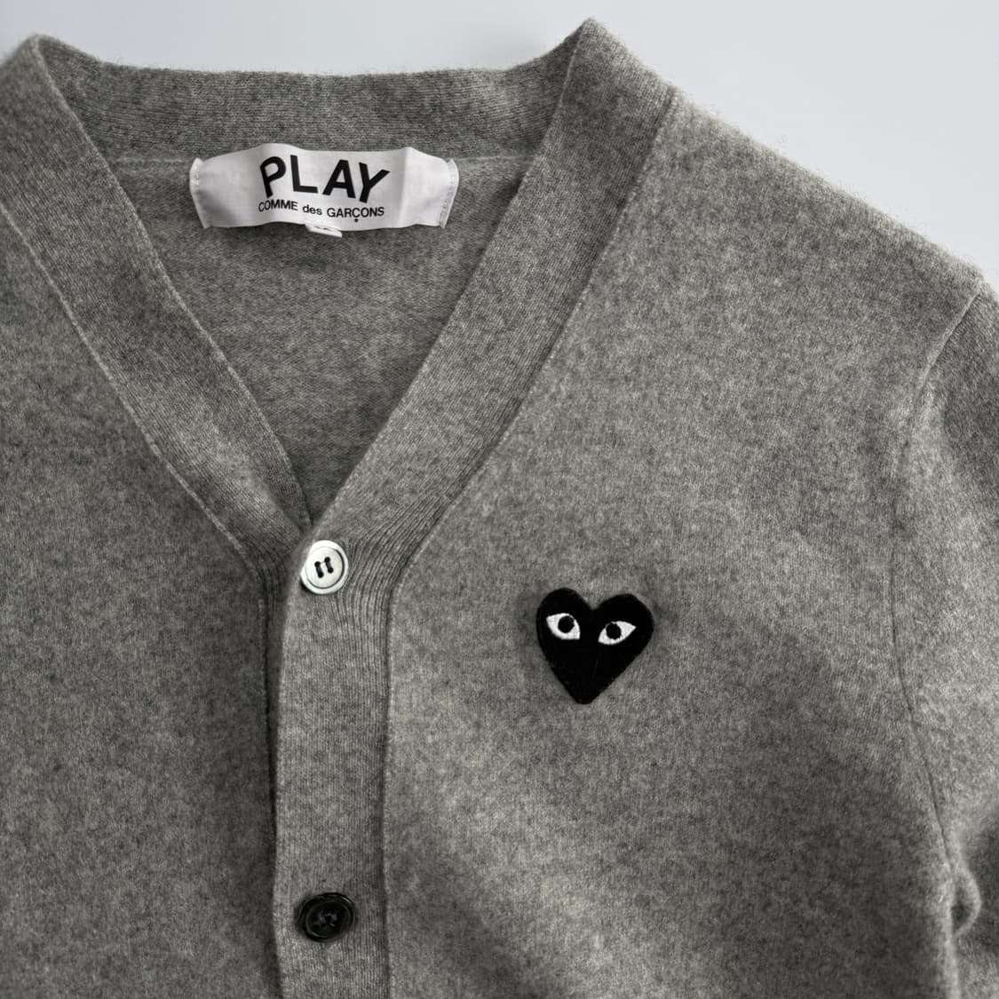 Comme des Garcons 꼼데가르송 그레이 블랙와펜 가디건 상품이미지4
