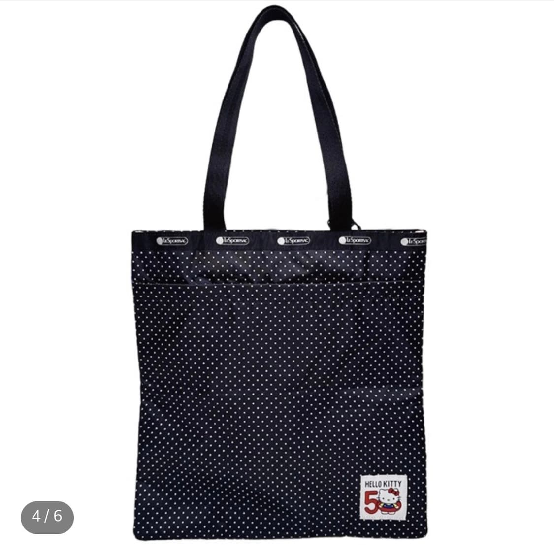 레스포삭 헬로키티 50주년 라지 에메랄드 토트백 상품이미지2