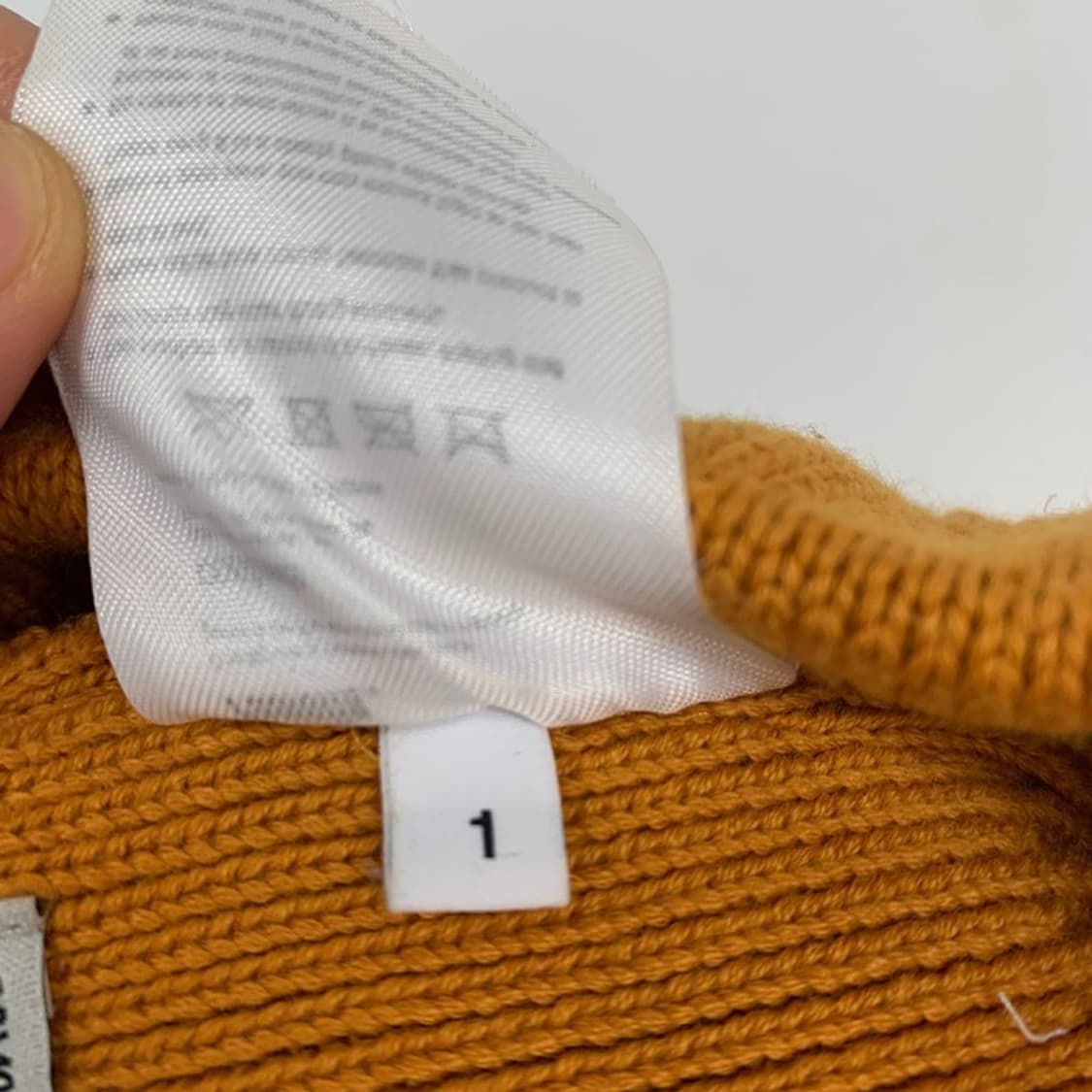 라모랭 골지 와치캡 숏비니 머스타드 상품이미지4