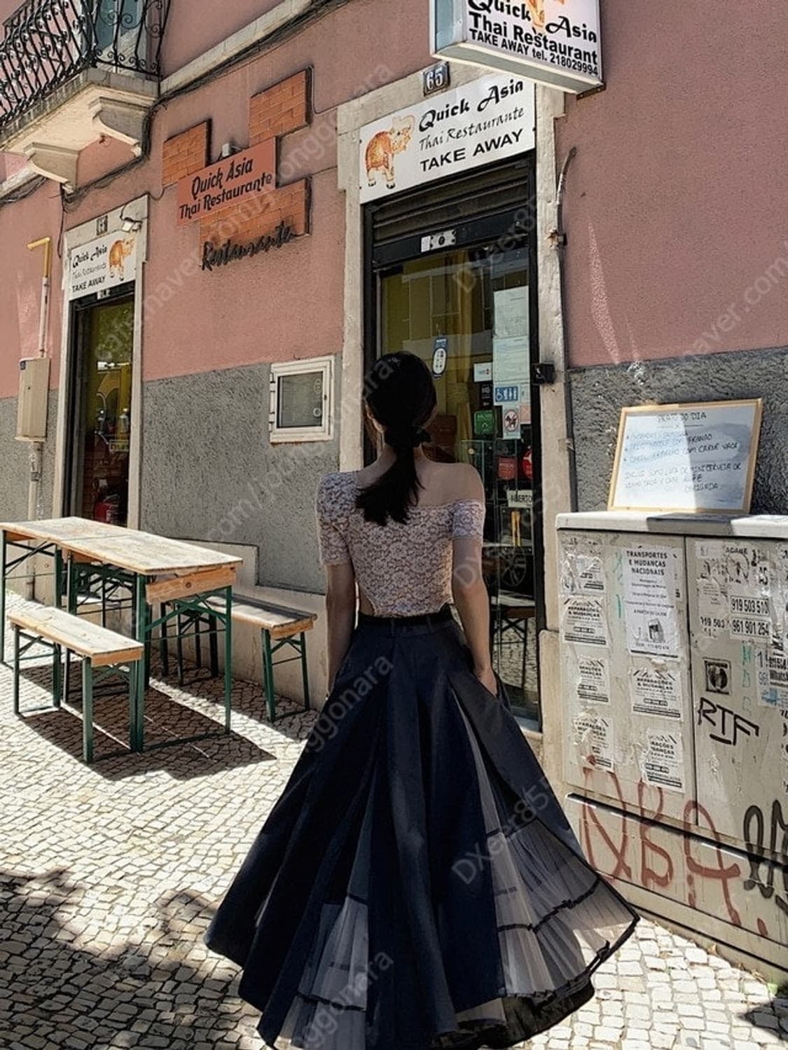 서쿠키 그레이 크레페 스커트 s 새상품 상품이미지3