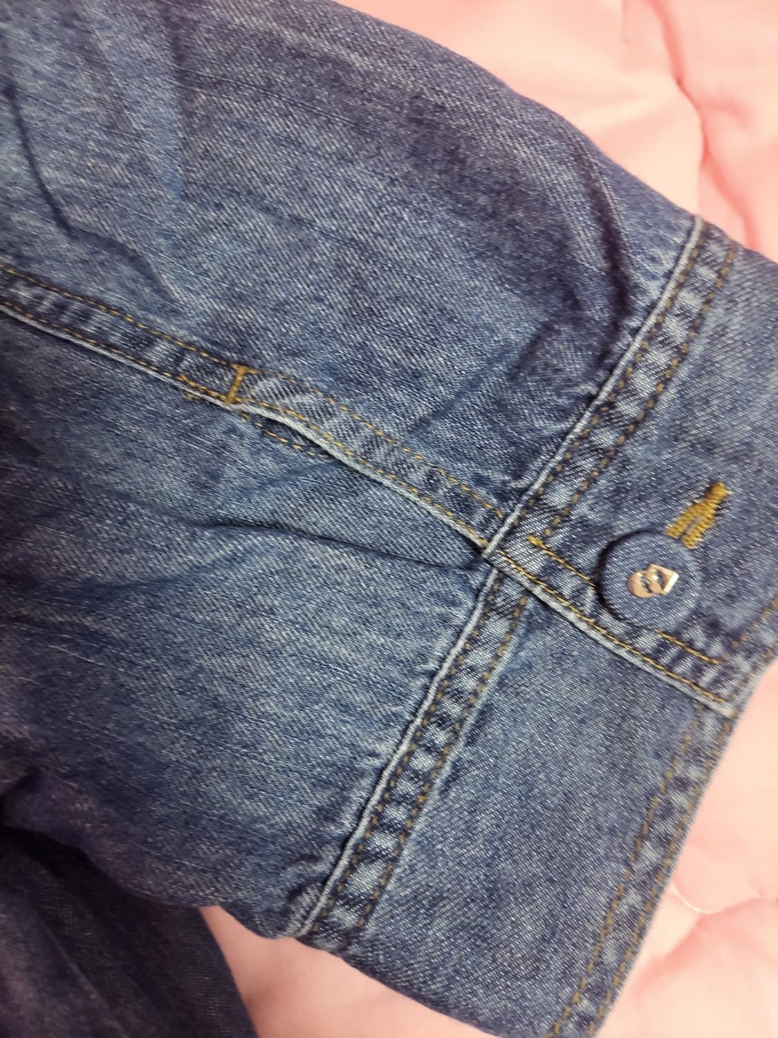 급처상태좋음!럭키슈에뜨 세일러 데님 청 롱원피스 36사이즈 상품이미지5