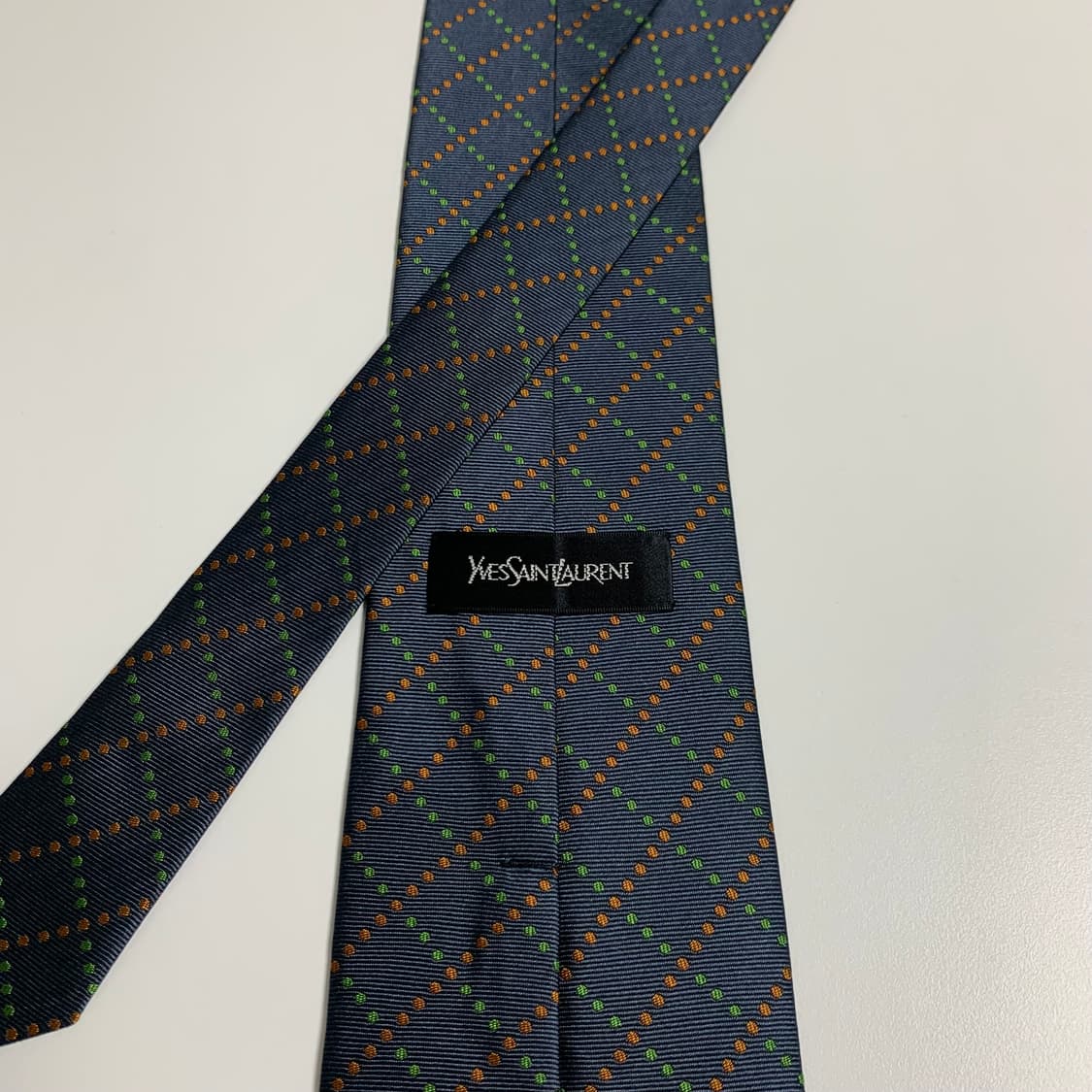 입생로랑(YSL) 체크디자인 명품 100실크 정장넥타이 A+등급 상품이미지5
