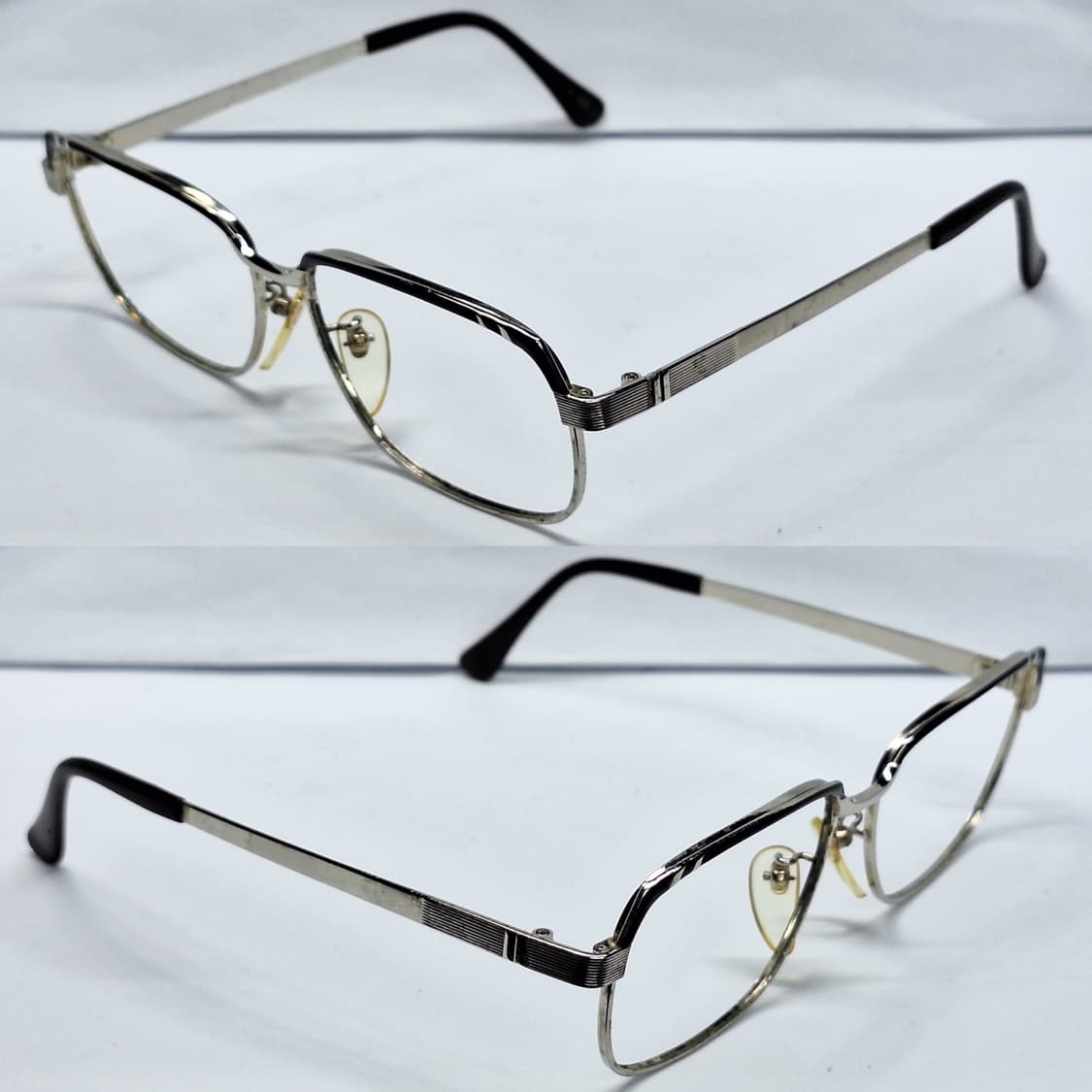 90s 일본 빈티지 no.351 메탈 엠보싱 브로우 디자인 안경테 52m 상품이미지6