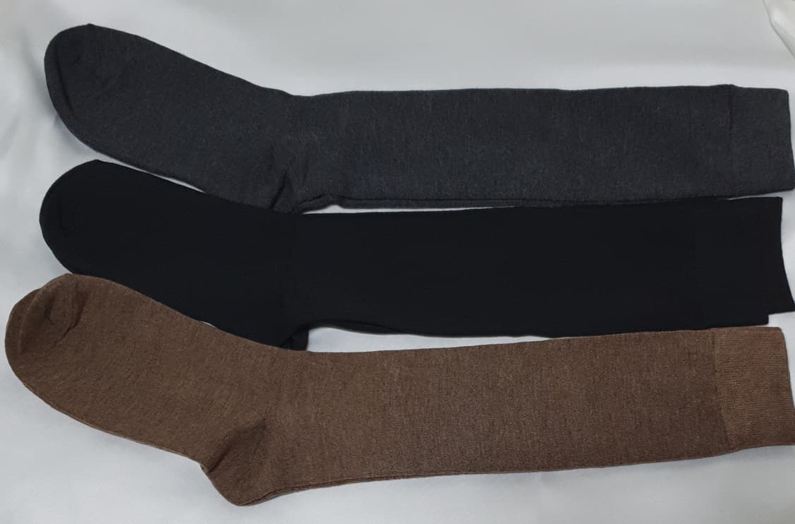 3컬레 가격~ 브라운 그레이 블랙 니삭스 롱 삭스 무릎양말 긴양말  상품이미지3