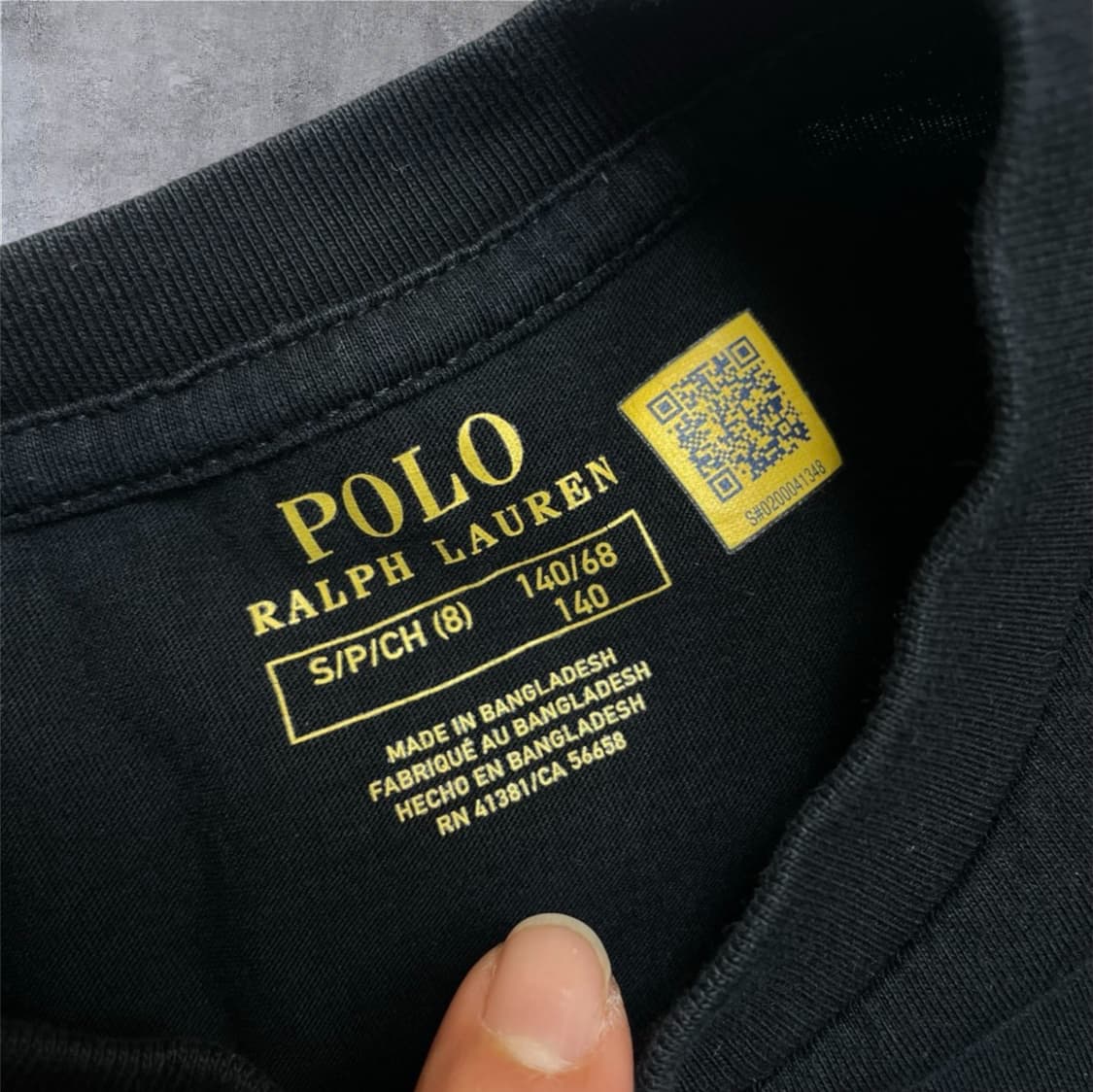 폴로 랄프로렌 블랙 포니 자수 반팔 티셔츠 140/68 상품이미지3
