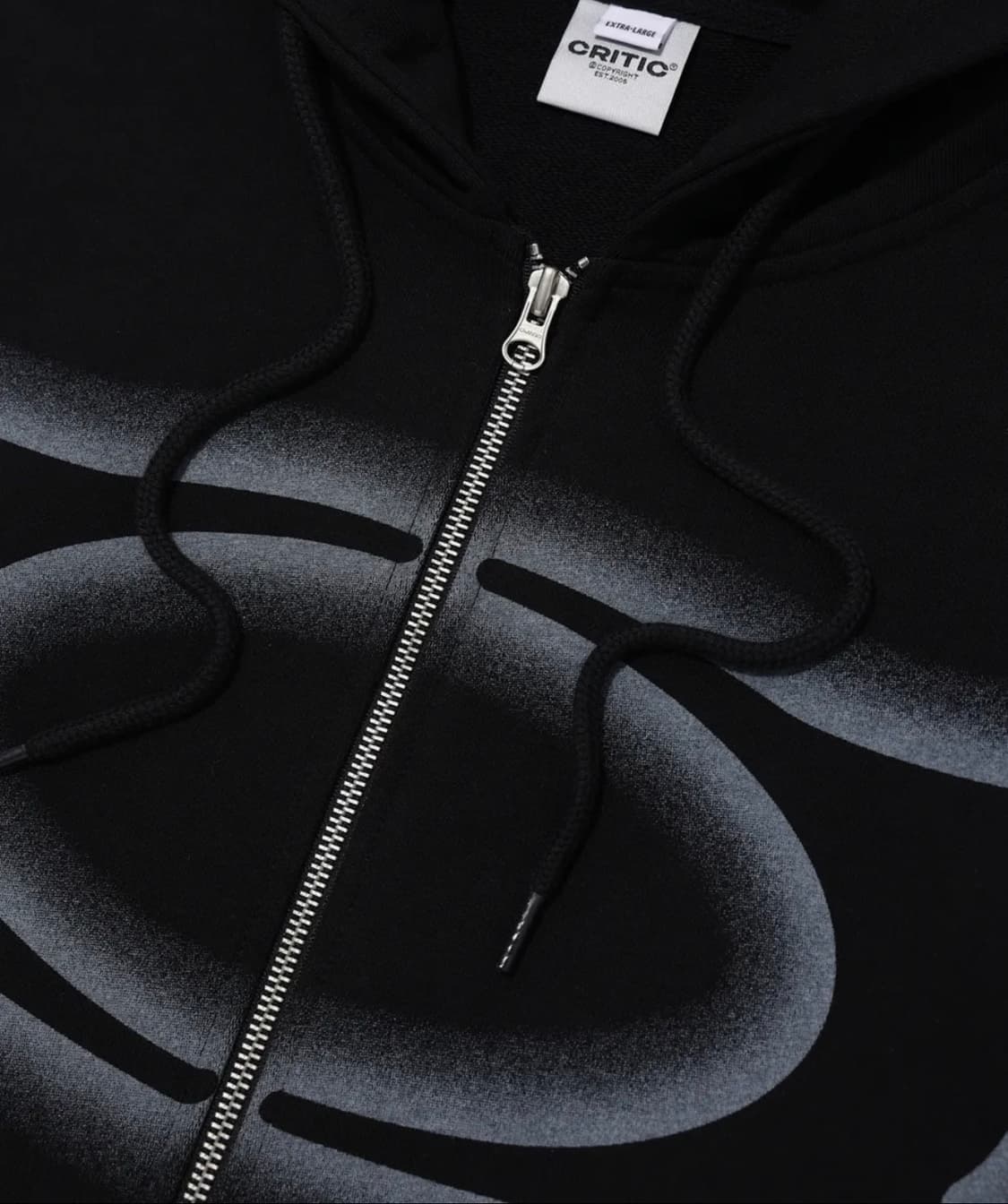크리틱 후드집업 블랙 상품이미지4