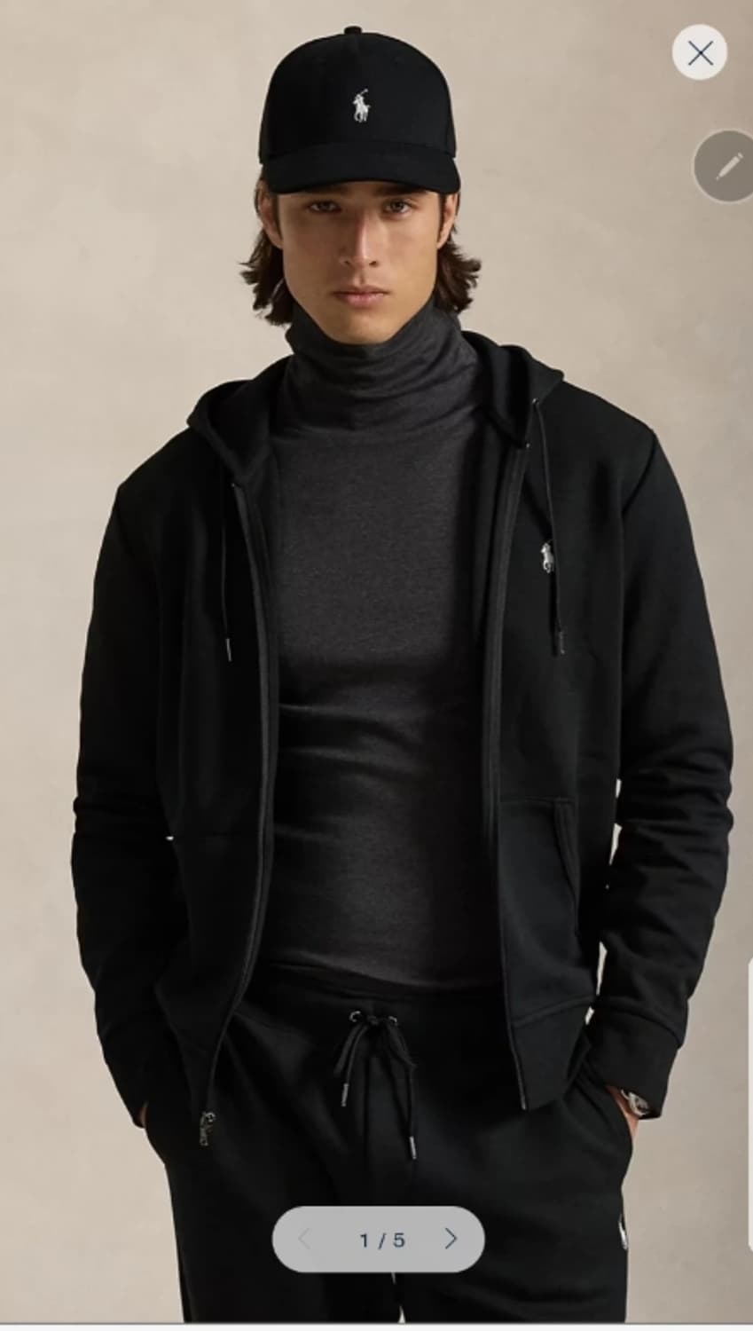 폴로 랄프로렌 네이비 후드 집업 100 상품이미지2