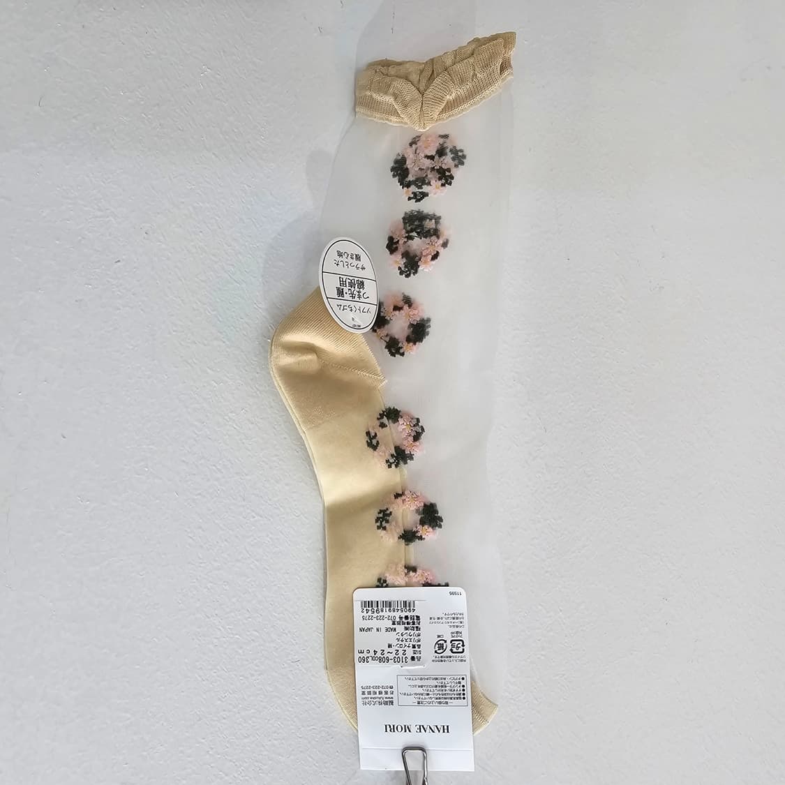 HANAE MORI 플라워 패턴 시스루 양말 스타킹 상품이미지2