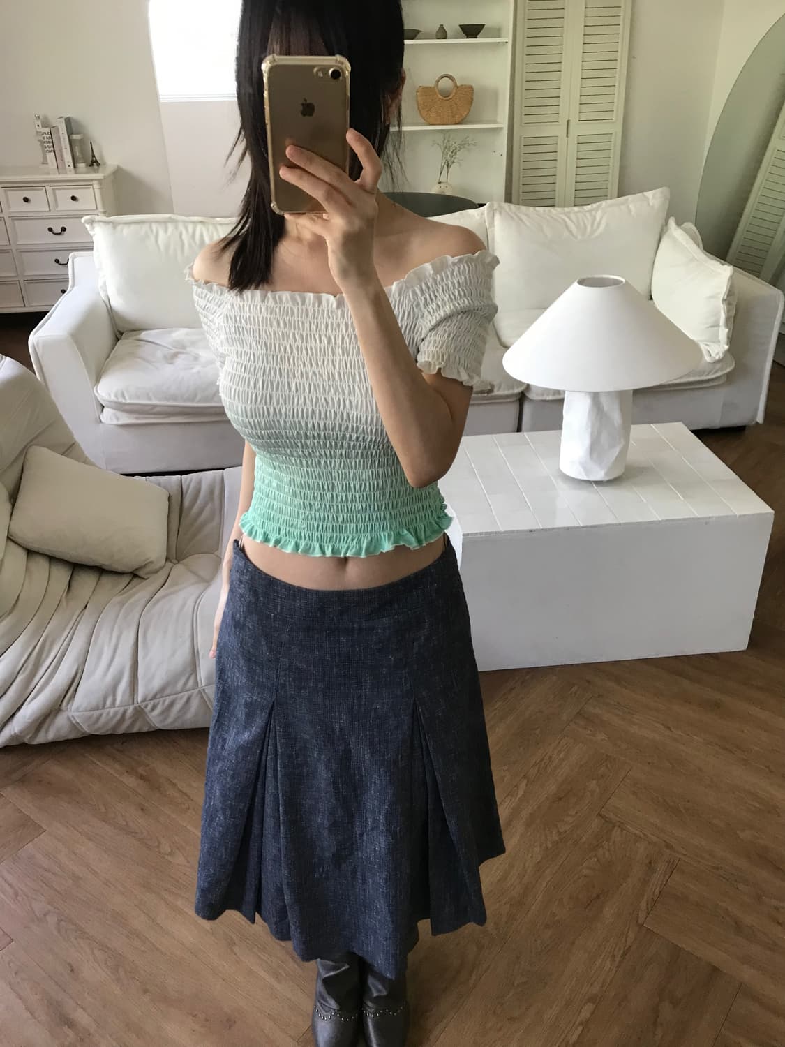 vintage smoke top 상품이미지3