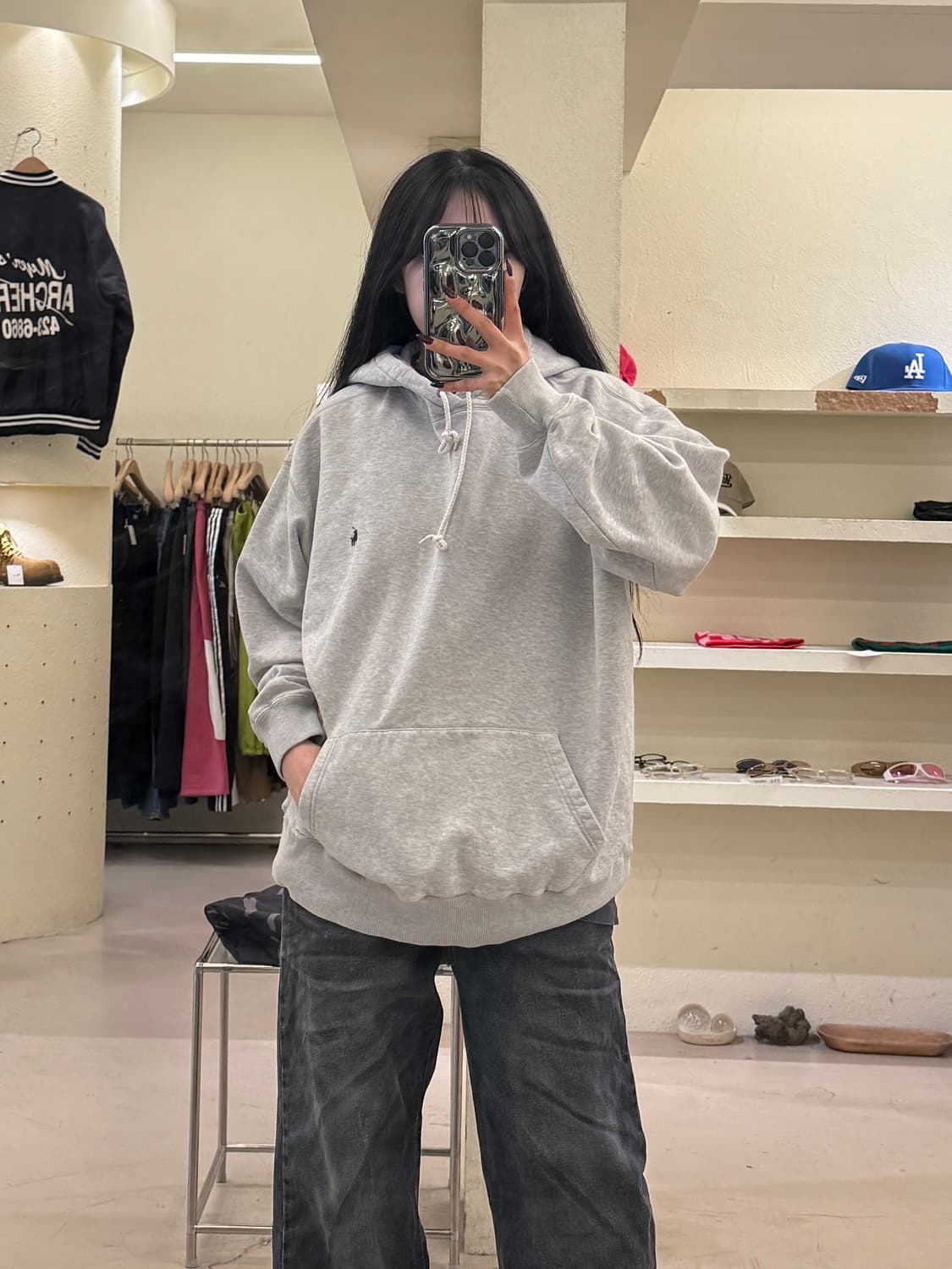 폴로랄프로렌 포니 자수 그레이 후드티 U1386 상품이미지1