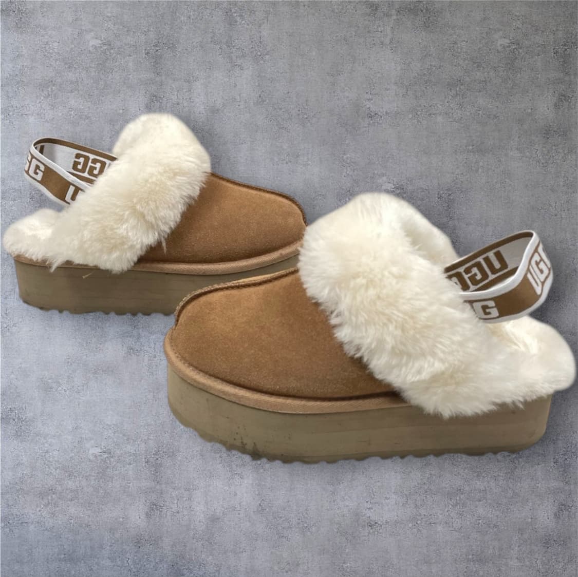 UGG 어그 체스트넛 펀케트 슬라이드 플랫폼 슬리퍼 37 상품이미지1