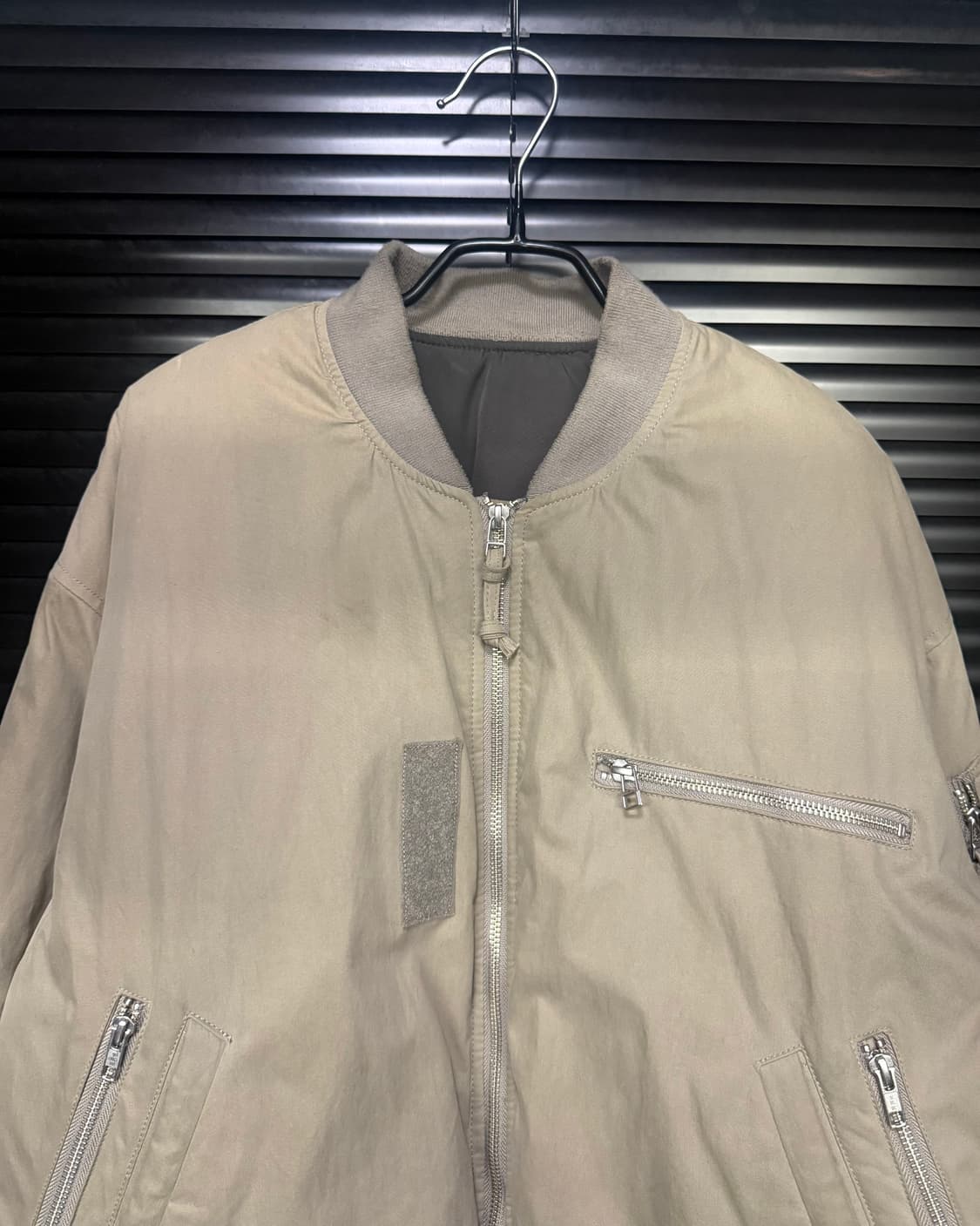 그레일즈 양면 리버시블 ma-1 항공 점퍼 코튼 워시드 지퍼 봄버 블루종 상품이미지5