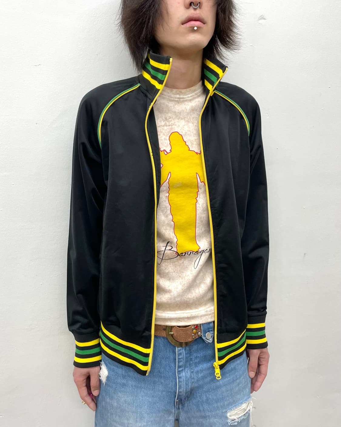 Retro Yellow and Green Track Top 상품이미지3