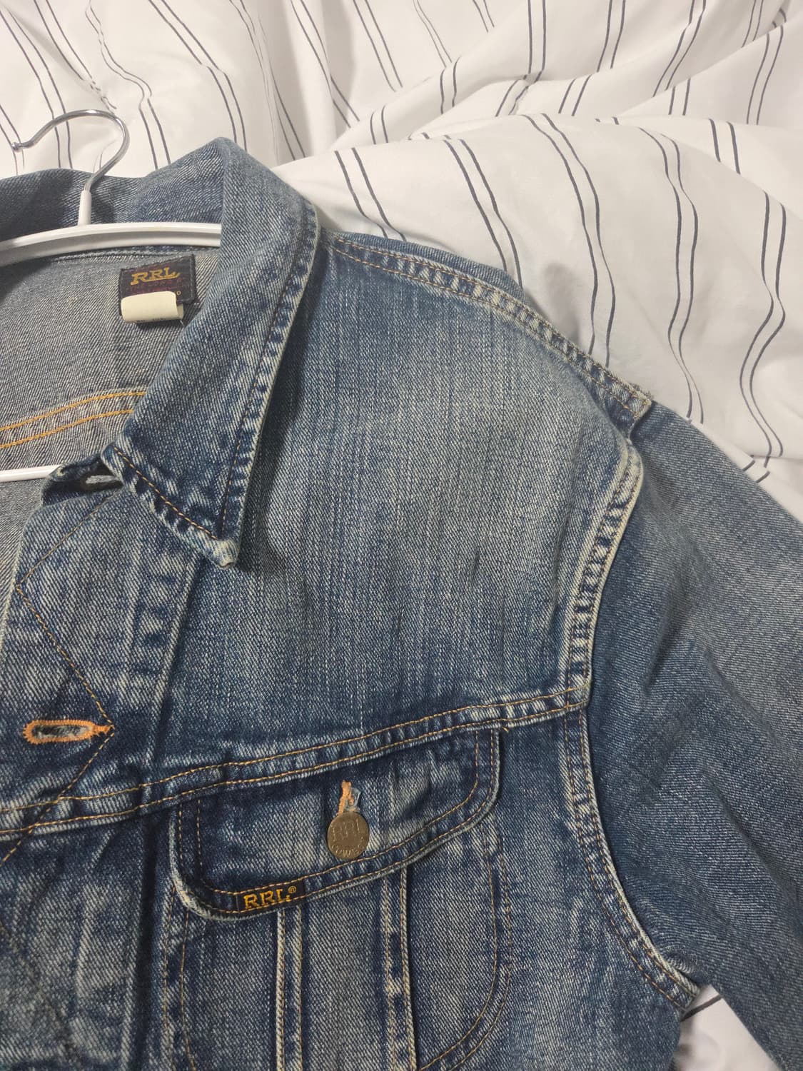 M) 더블알엘 rrl lot271  데님 트러커 자켓 상품이미지8