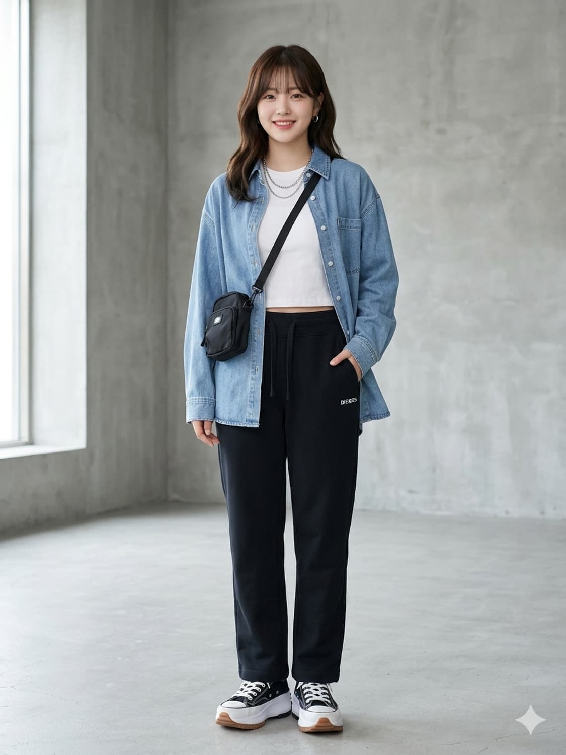 디키즈 베이직 로고 스웨트 팬츠 네이비 상품이미지1