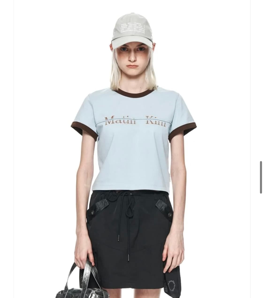 (택달린새상품)마뗑킴 로고 링거 크롭티 상품이미지3