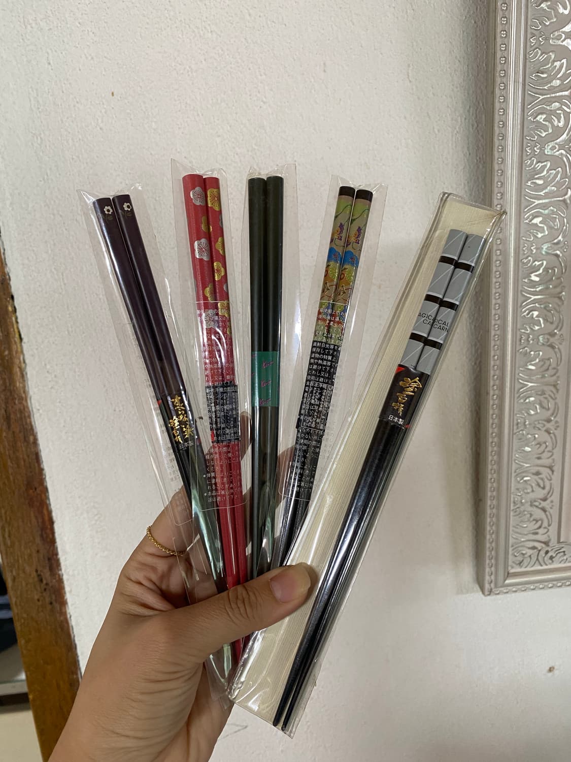 일본 나무 고급 젓가락 5인세트 상품이미지1