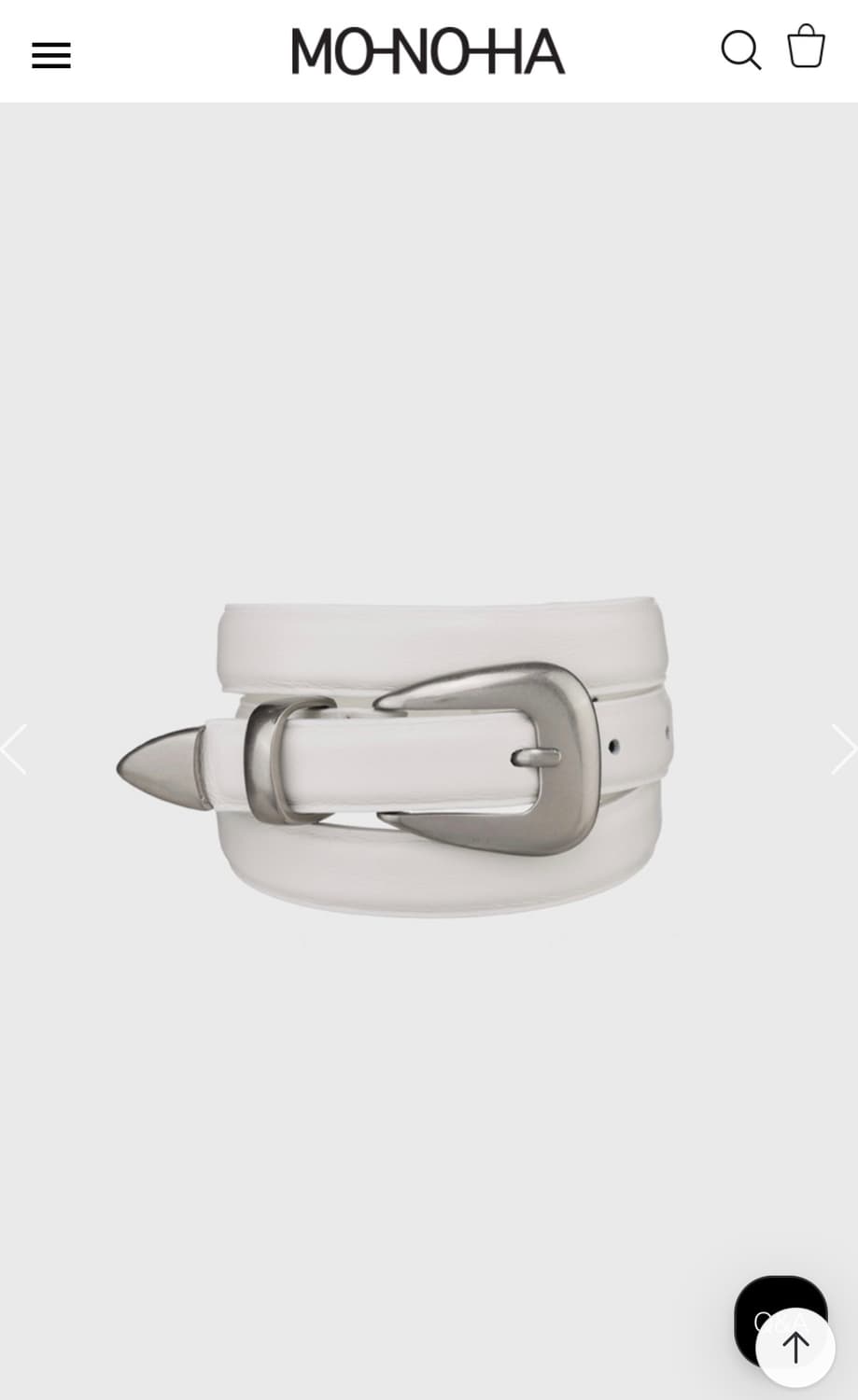 Monoha Western Belt White 상품이미지1