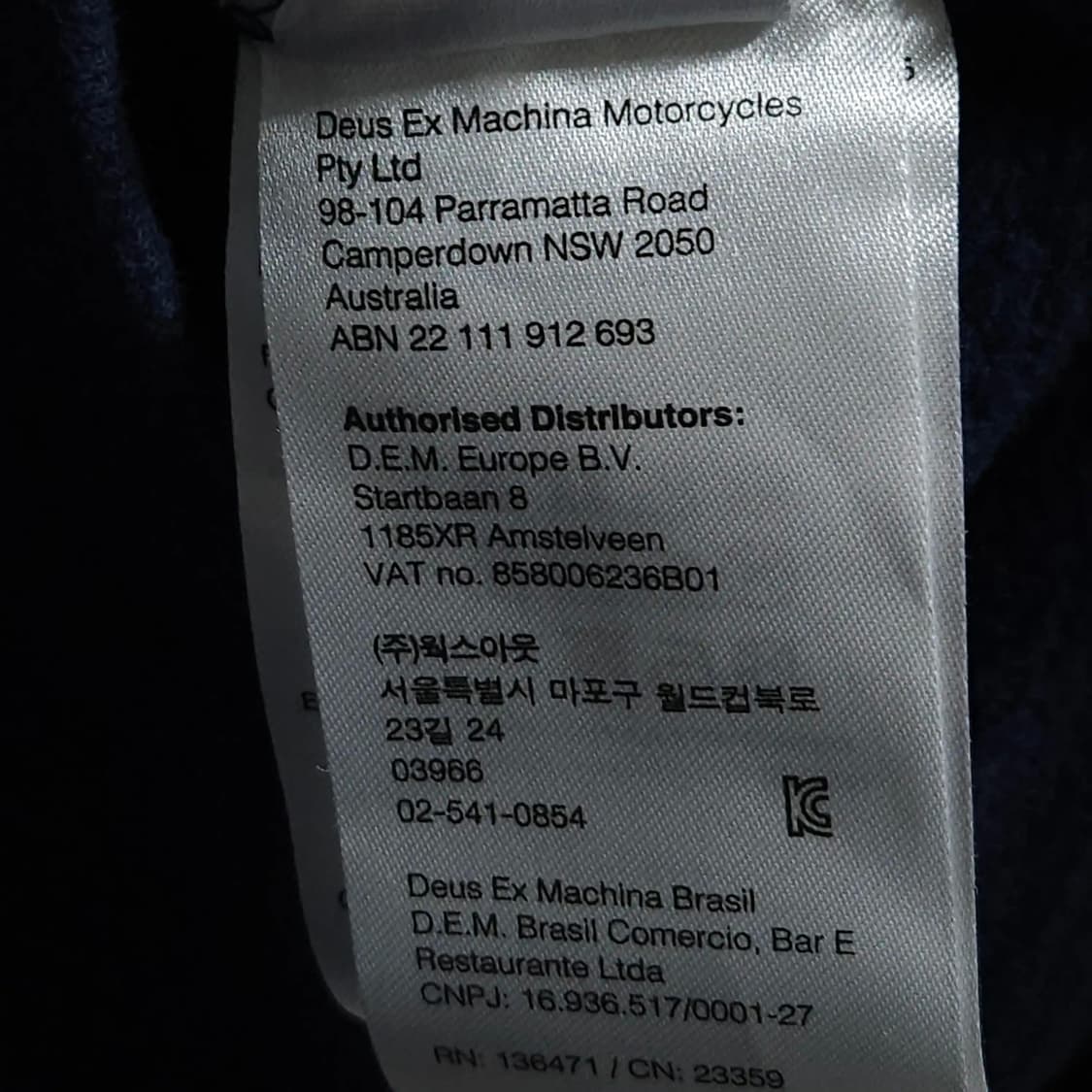 110)DEUS 데우스 엑스마키나 반집업 스웻 맨투맨 네이비 상품이미지7